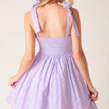 NIGHT TO REMEMBER LAVENDER WOVEN MINI DRESS