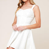 LAST YOUR CHANCE DENIM WOVEN MINI DRESS
