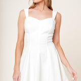 LAST YOUR CHANCE DENIM WOVEN MINI DRESS