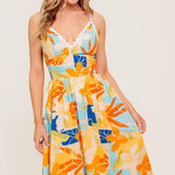 DAWN PETAL KISS WOVEN MIDI DRESS
