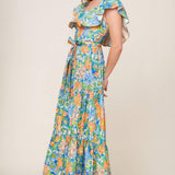 DELIGHTFUL GARDEN PARTY WOVEN MAXI DRESS