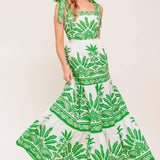 DREAM WALKER OLIVE WOVEN MAXI DRESS