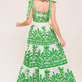 DREAM WALKER OLIVE WOVEN MAXI DRESS