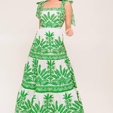 DREAM WALKER OLIVE WOVEN MAXI DRESS