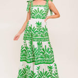 DREAM WALKER OLIVE WOVEN MAXI DRESS