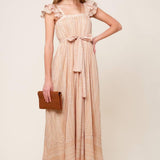 FROLIC THROUGH FIELDS WOVEN MIDI DRESS