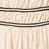 TERRIFIC TIMING CREAM WOVEN MIDI DRESS