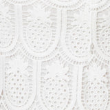LOVING MENTALITY WHITE WOVEN LACE MIDI DRESS