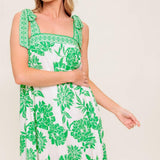 GARDEN TALES WOVEN MAXI DRESS