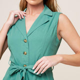 WISHING WELL TEAL GREEN WOVEN MIDI DRESS