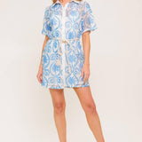 GENTLE SPIRIT WOVEN LACE MINI DRESS