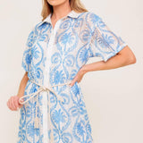 GENTLE SPIRIT WOVEN LACE MINI DRESS