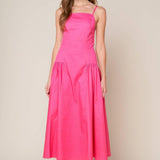 SLEEK ESSENCE WOVEN MIDI DRESS
