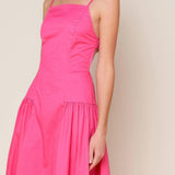SLEEK ESSENCE WOVEN MIDI DRESS