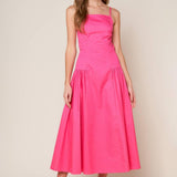 SLEEK ESSENCE WOVEN MIDI DRESS