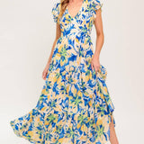 ECHOES OF YOU FLORAL WOVEN MAXI DRESS