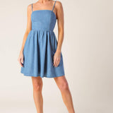 BACK IN LOVE DENIM MINI DRESS
