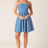 BACK IN LOVE DENIM MINI DRESS