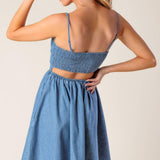 BACK IN LOVE DENIM MINI DRESS