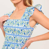 FAIRFAX GERANIUM WOVEN MINI DRESS