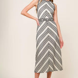 TERRIFIC TIMING CROCHET MIDI DRESS