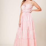 GIA PEONY PINK WOVEN MAXI DRESS