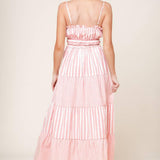 GIA PEONY PINK WOVEN MAXI DRESS