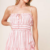 GIA PEONY PINK WOVEN MAXI DRESS