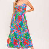 SLOW MOTION LOVE WOVEN MIDI DRESS