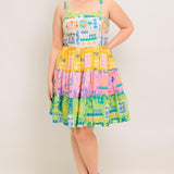 OUT OF OFFICE GREEN WOVEN MINI DRESS