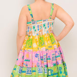 OUT OF OFFICE GREEN WOVEN MINI DRESS