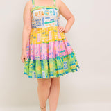OUT OF OFFICE GREEN WOVEN MINI DRESS