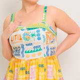 OUT OF OFFICE GREEN WOVEN MINI DRESS
