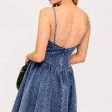 FOREVER FREE DENIM MINI DRESS