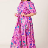 CELESTIAL SKIES WOVEN MIDI DRESS