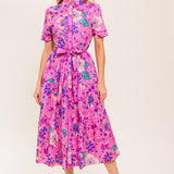 CELESTIAL SKIES WOVEN MIDI DRESS