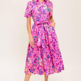 CELESTIAL SKIES WOVEN MIDI DRESS