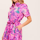 CELESTIAL SKIES WOVEN MIDI DRESS