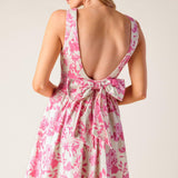 ADVENTURE ISLAND PINK WOVEN MINI DRESS