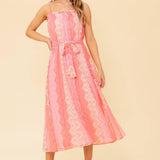 TAILOR MADE FOR YOU WOVEN LACE MIDI DRESS