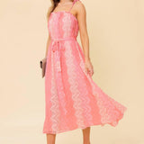 TAILOR MADE FOR YOU WOVEN LACE MIDI DRESS