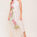 BOTANICAL DREAM WOVEN LACE MAXI DRESS