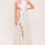 BOTANICAL DREAM WOVEN LACE MAXI DRESS