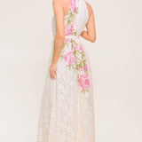 BOTANICAL DREAM WOVEN LACE MAXI DRESS