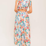 WHISPERING FLORA WOVEN MIDI DRESS