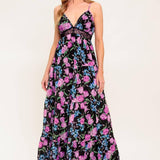PURE SUNSHINE BLACK WOVEN MAXI DRESS