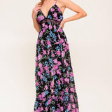 PURE SUNSHINE BLACK WOVEN MAXI DRESS