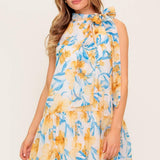 SUMMER SPELL IVORY WOVEN MINI DRESS