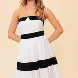 YOURS TO KEEP COLOR BLOKED MAXI DRESS