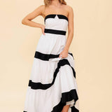 YOURS TO KEEP COLOR BLOKED MAXI DRESS